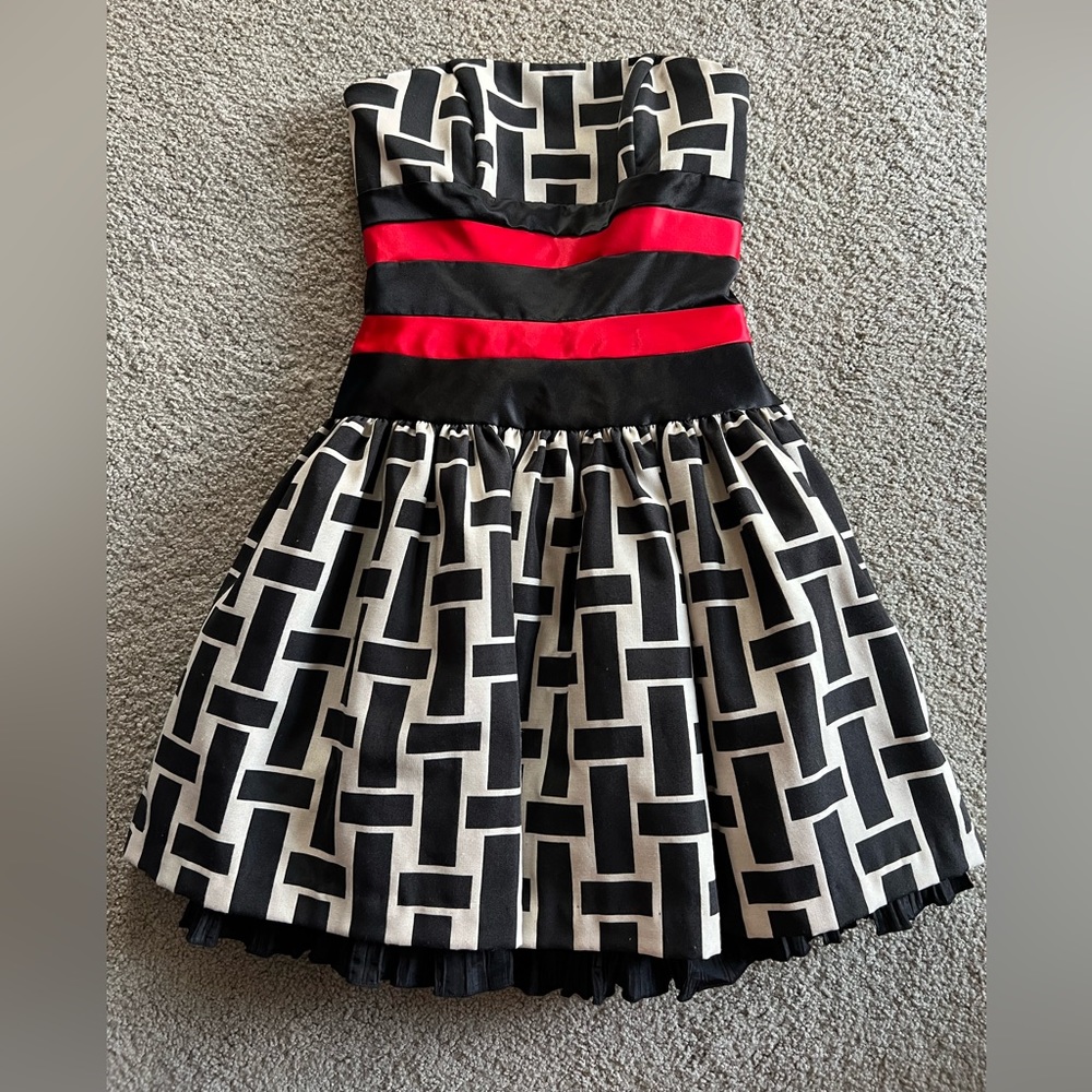 Retro Jessica McClintock corset mini dress. Size 4